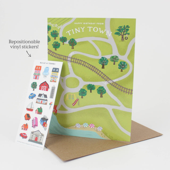 Inklings Paperie Cards Sticker Scene Card - Tiny Town