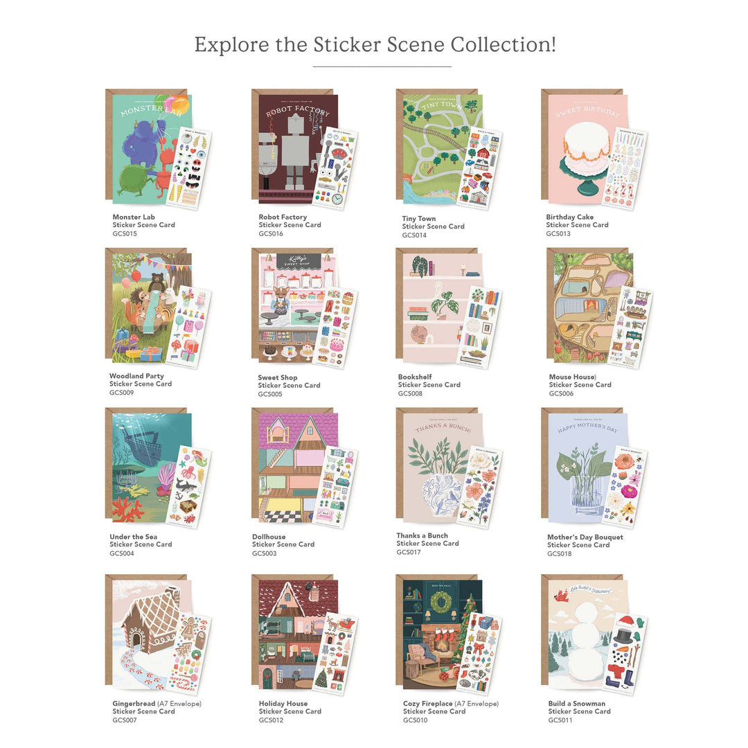 Inklings Paperie Cards Sticker Scene Card - Woodland Party