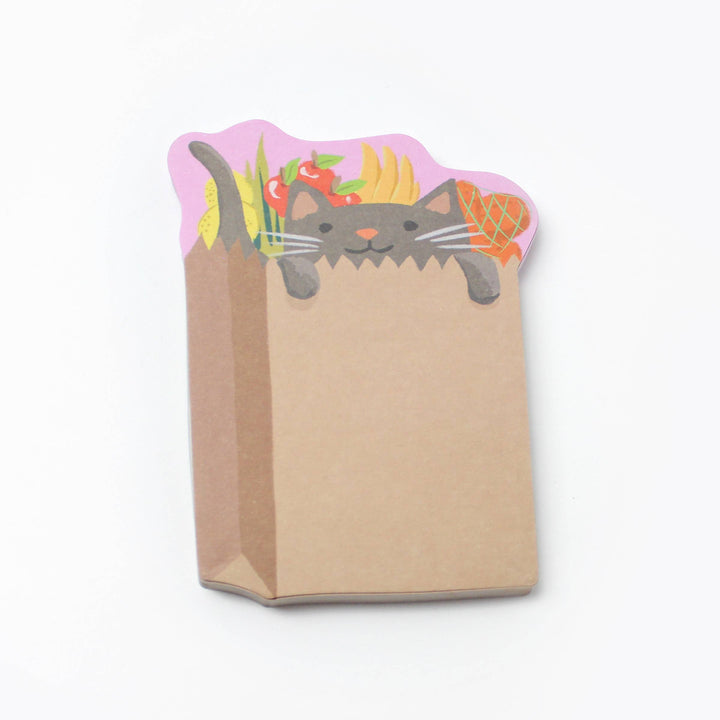 Inklings Paperie paper Sticky Notes - Grocery Kitten