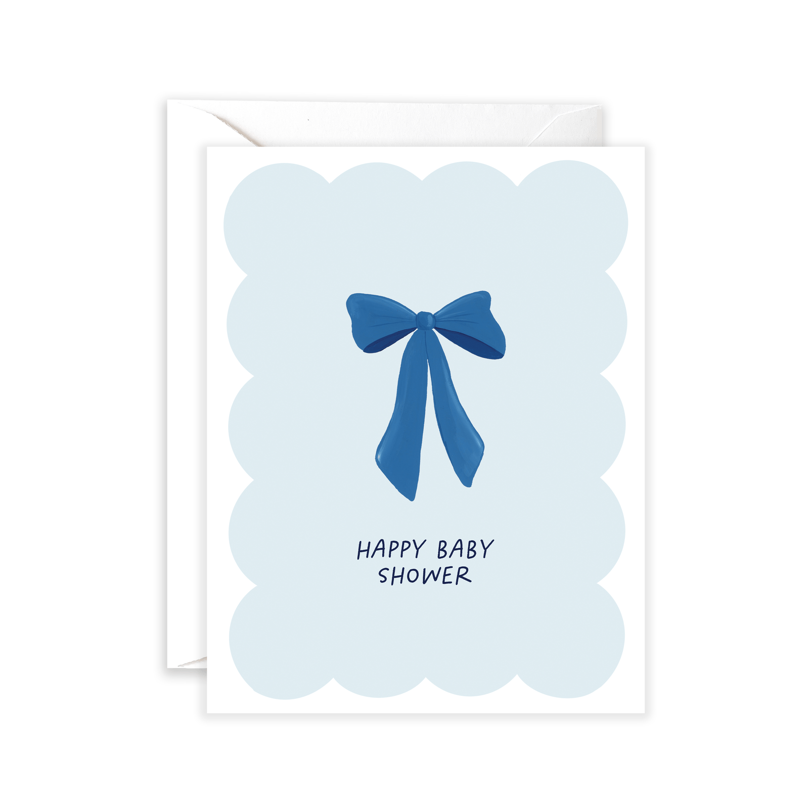 Isabella MG Cards Baby Shower Blue Bow | Congratulations Baby Card