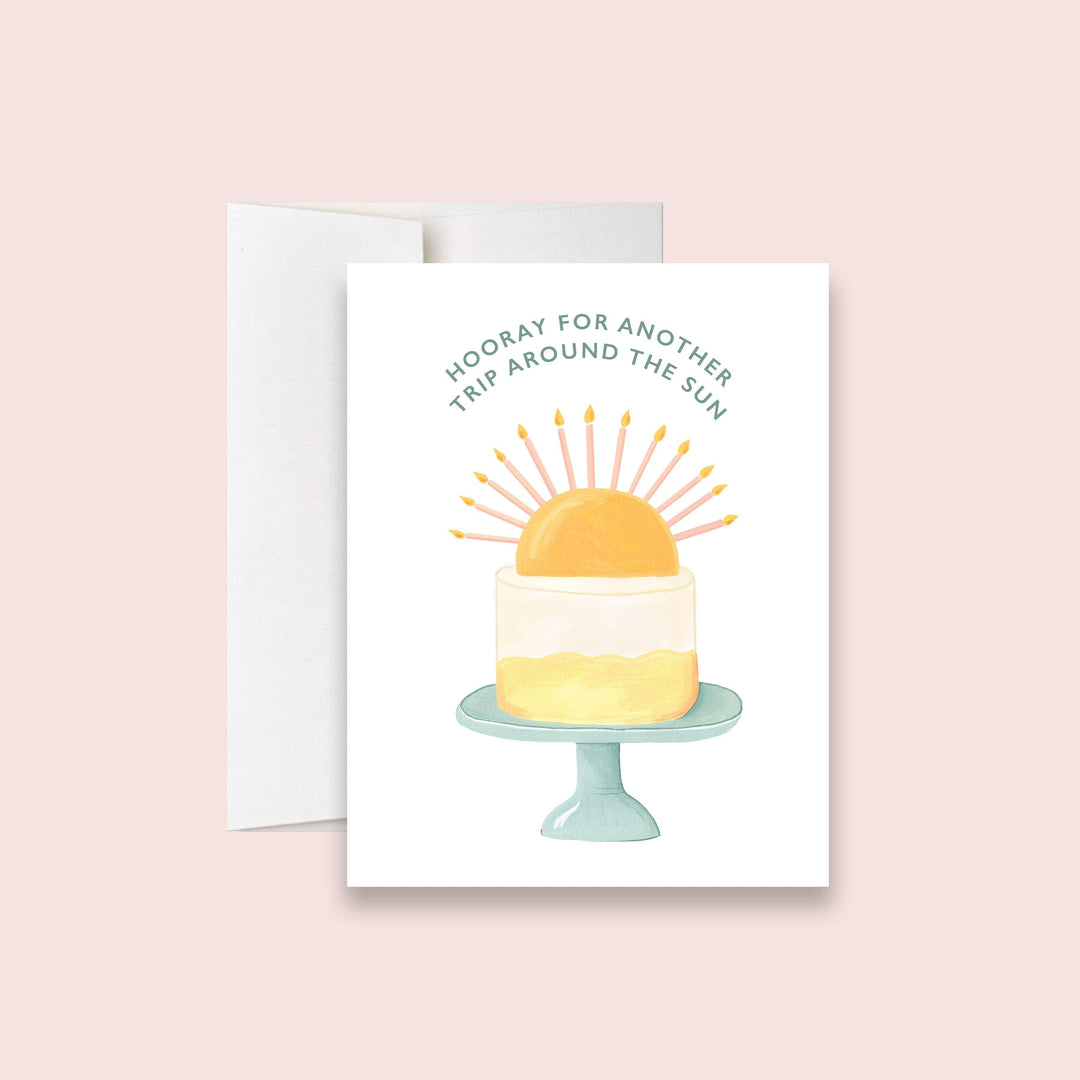 Isabella MG Cards Sun Birthday Cake Greeting Card