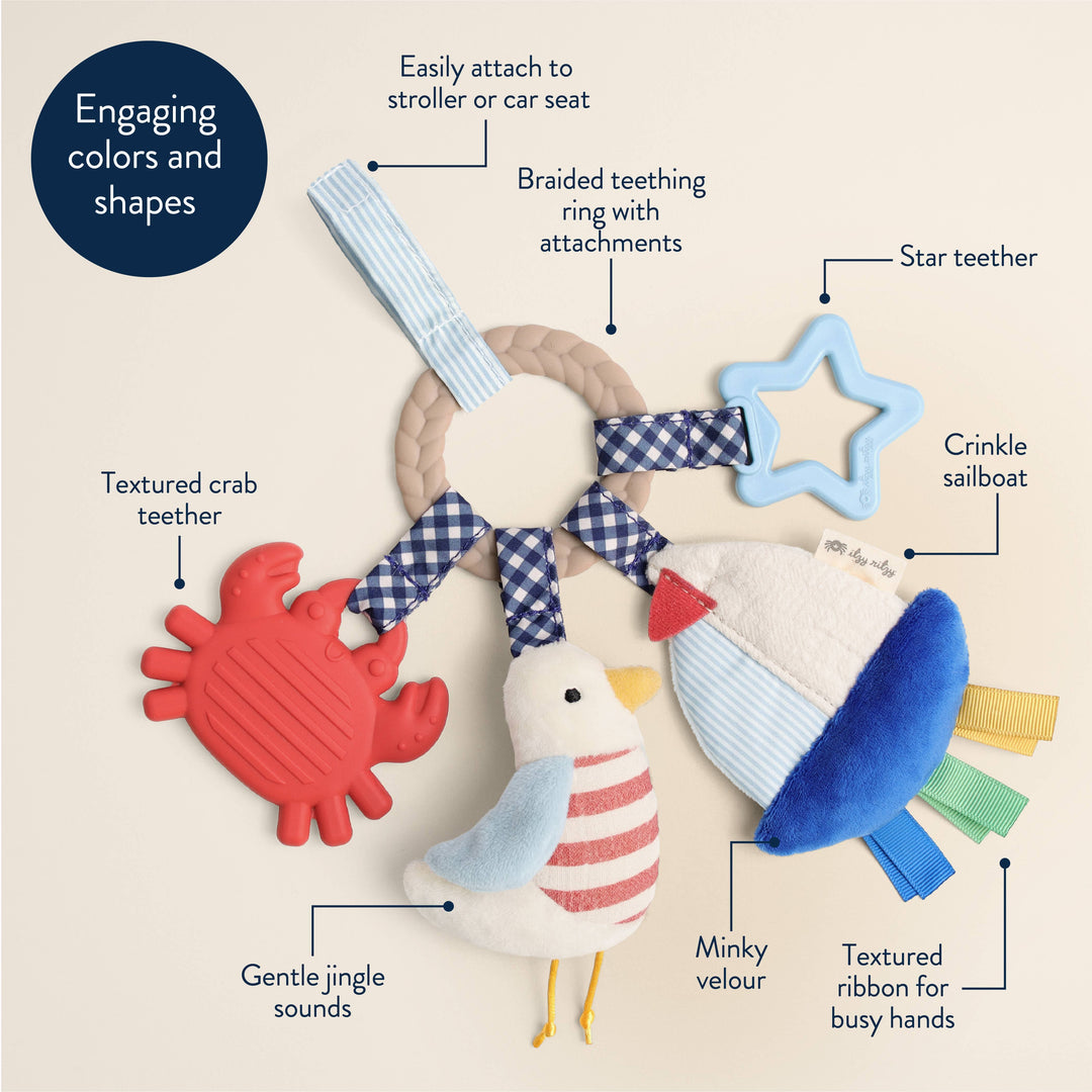 Itzy Ritzy Baby Bitzy Busy Ring™ Teething Activity - Nautical