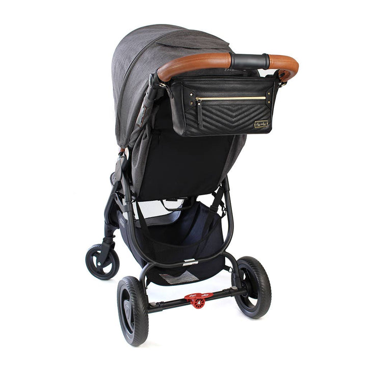 Itzy Ritzy Baby Gear Jetsetter Black Travel Stroller Caddy