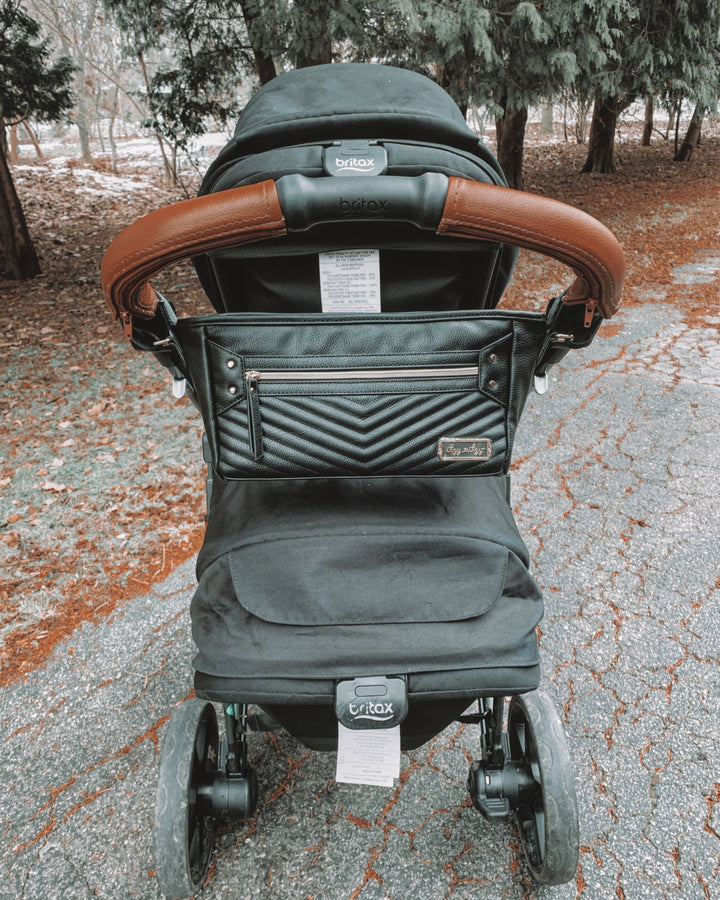 Itzy Ritzy Baby Gear Jetsetter Black Travel Stroller Caddy