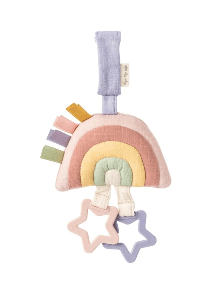 Itzy Ritzy Baby Gear Ritzy Jingle™ Pink Rainbow Attachable Travel Toy