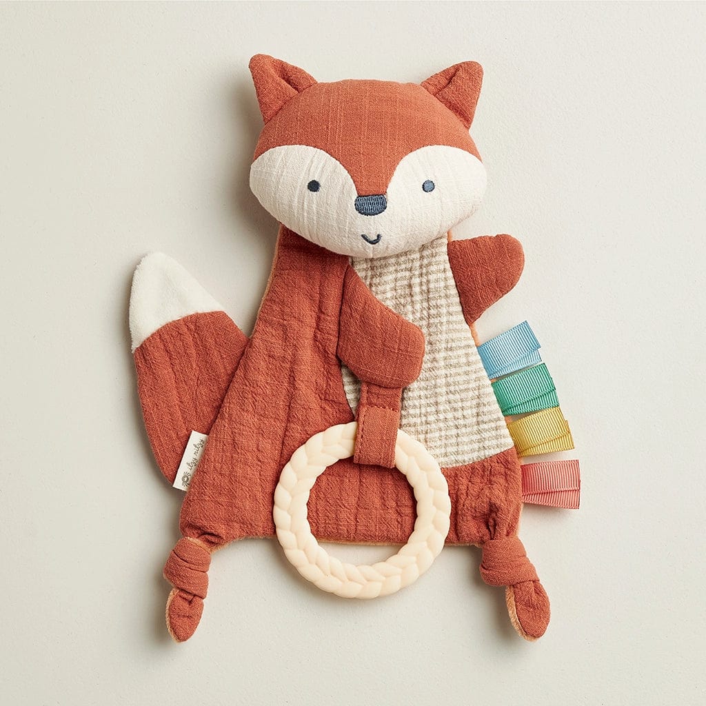 Itzy Ritzy Teether *New* Fox Bitzy Crinkle Sensory Toy with Teether