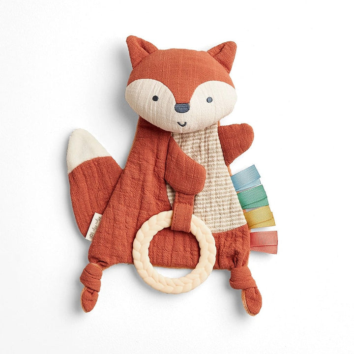 Itzy Ritzy Teether *New* Fox Bitzy Crinkle Sensory Toy with Teether