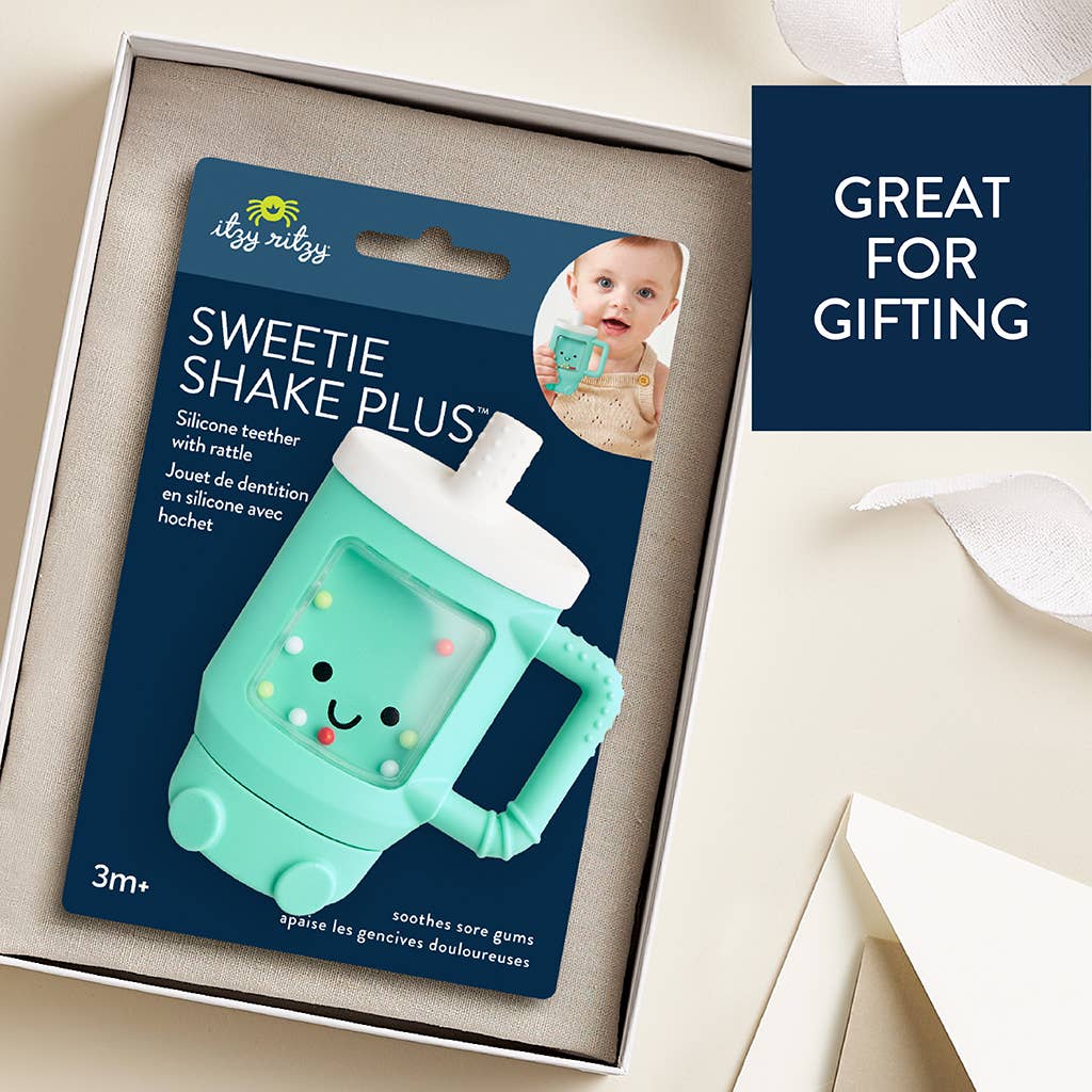 Itzy Ritzy Sweetie Shake Plus™ - Teething + Rattle Toy: Sushi