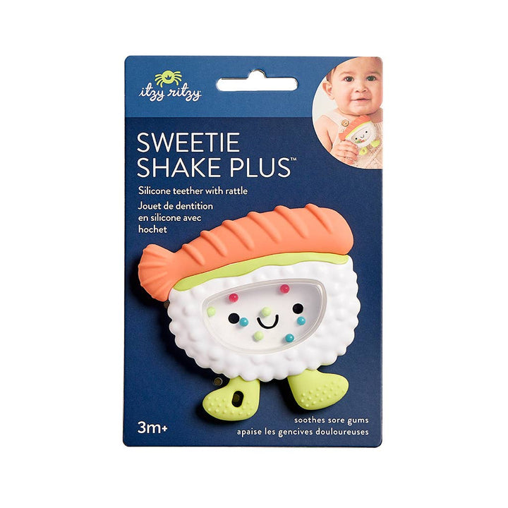 Itzy Ritzy Sweetie Shake Plus™ - Teething + Rattle Toy: Sushi
