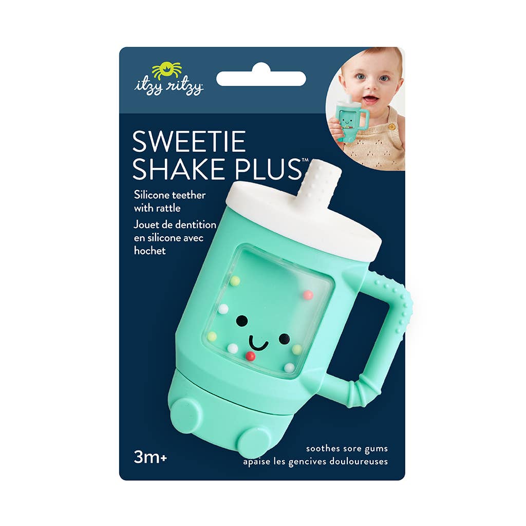 Itzy Ritzy Sweetie Shake Plus™ - Teething + Rattle Toy: Sushi