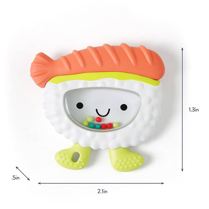 Itzy Ritzy Sweetie Shake Plus™ - Teething + Rattle Toy: Sushi
