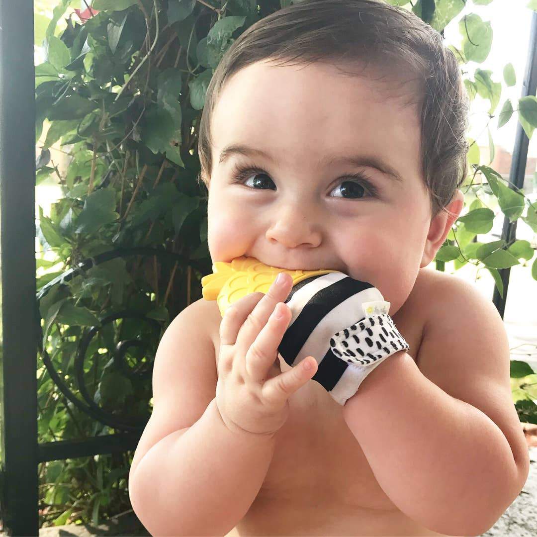 Itzy Ritzy Teether Itzy Mitt™ Silicone Teething Mitts - Pineapple