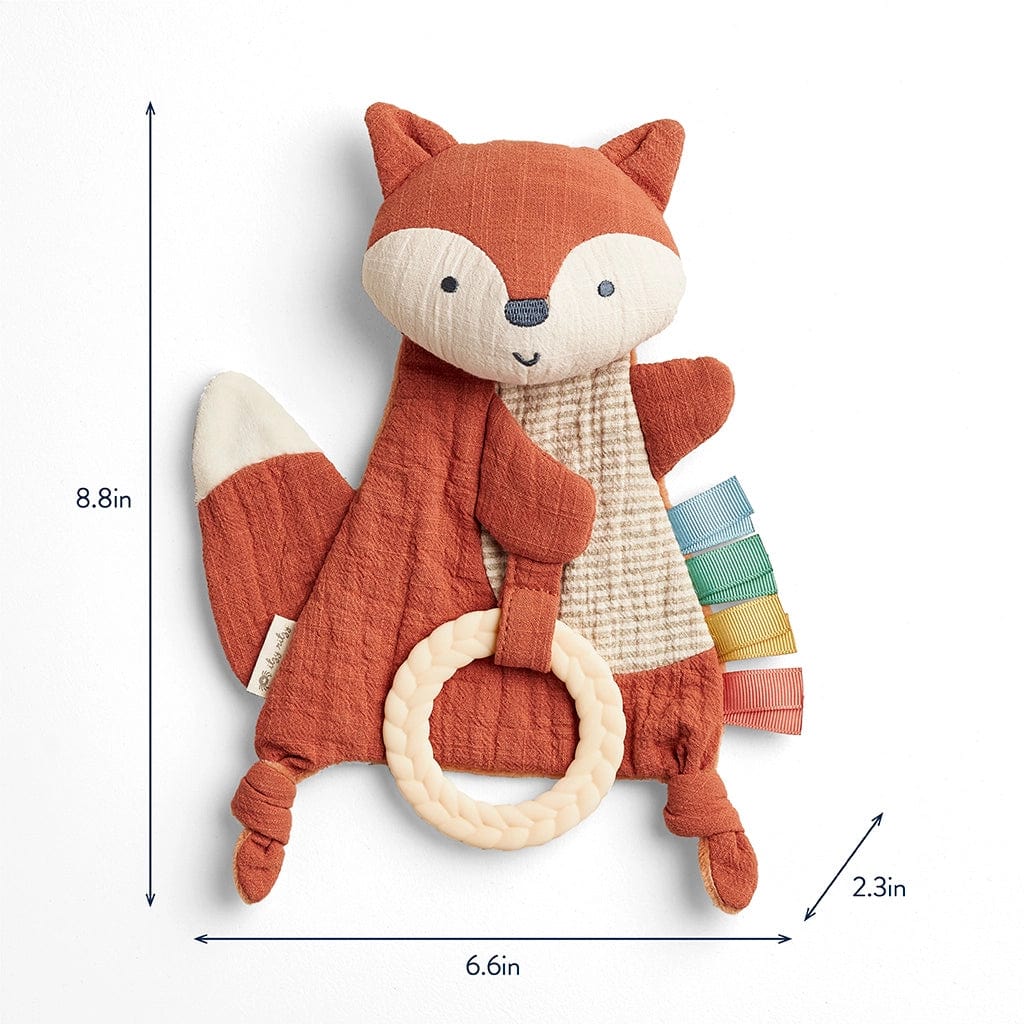 Itzy Ritzy Teether *New* Fox Bitzy Crinkle Sensory Toy with Teether