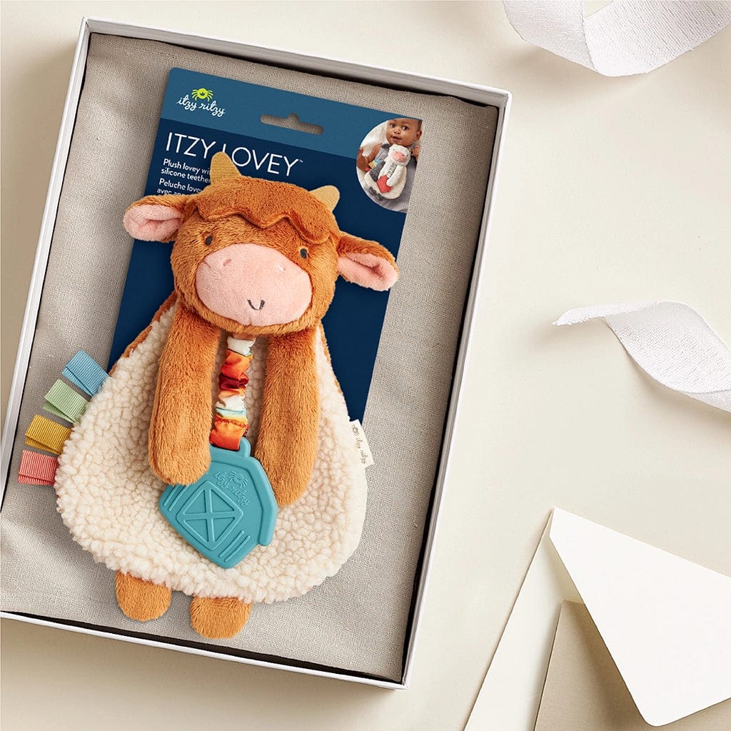 Itzy Ritzy Teether *New* Highland Cow Itzy Friends Lovey Plush