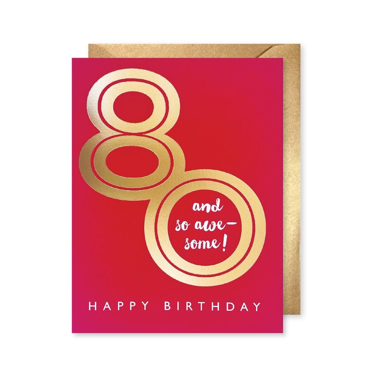 J. Falkner Card 80th Awesome Birthday Card
