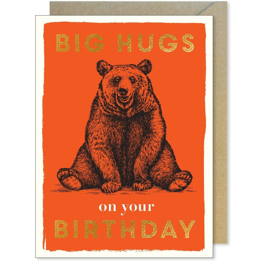 J. Falkner Card Birthday Hugs Bear Enclosure Card