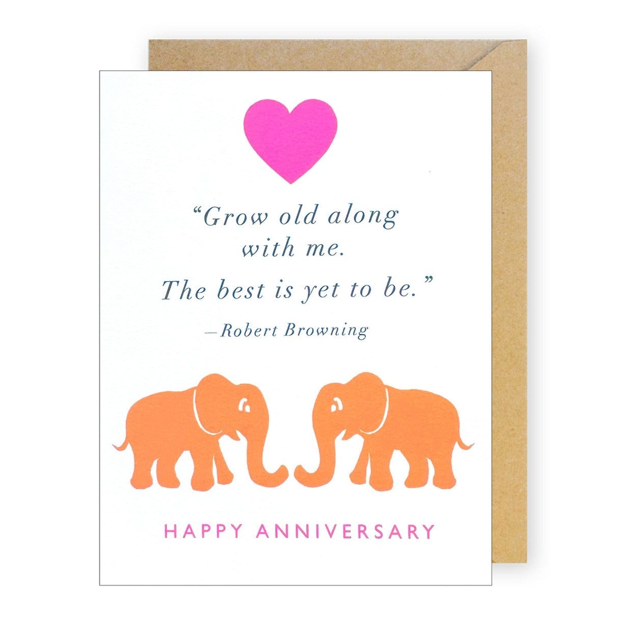 J. Falkner Card Elephants Anniversary Quote Card
