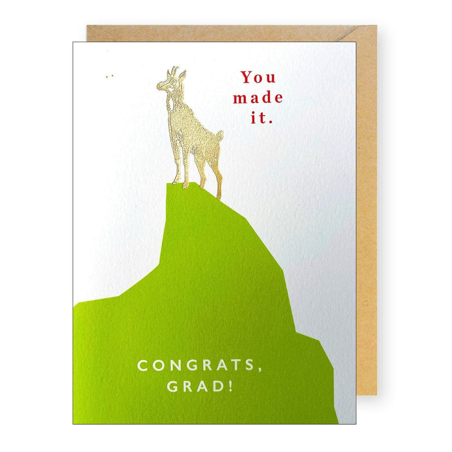 J. Falkner Card Mountain Goat Graduation Card