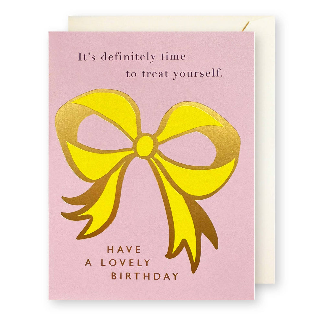 J. Falkner Ribbon Bow Birthday Card