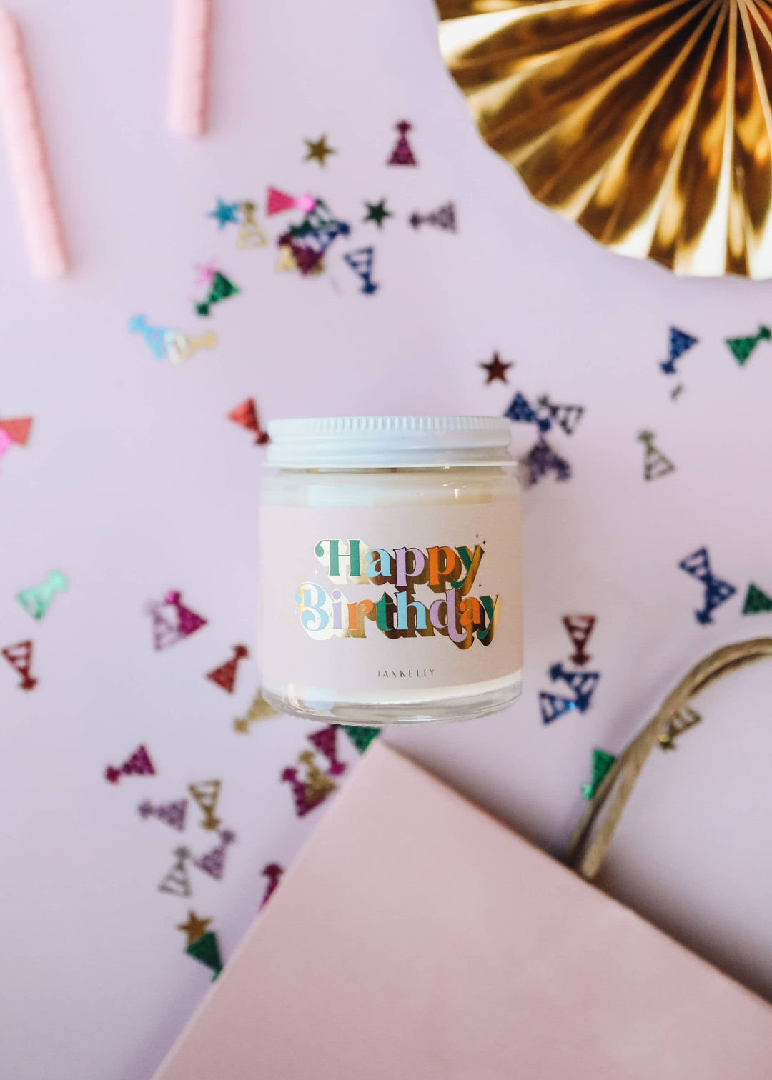 JaxKelly 4oz - Happy Birthday Candle