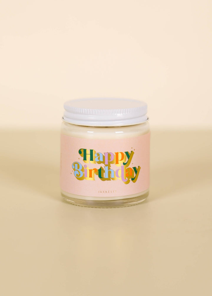 JaxKelly 4oz - Happy Birthday Candle