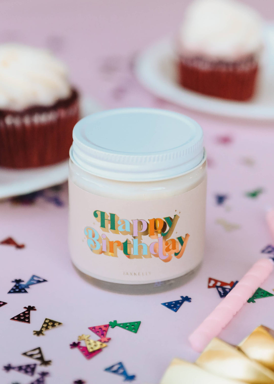 JaxKelly 4oz - Happy Birthday Candle