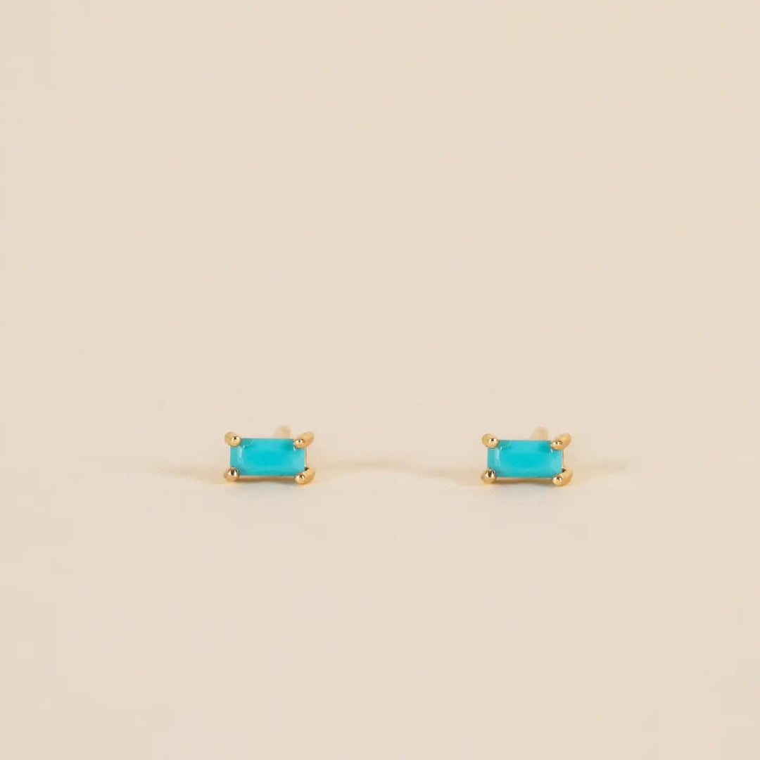 JaxKelly Earrings Baguette - Turquoise - Earring