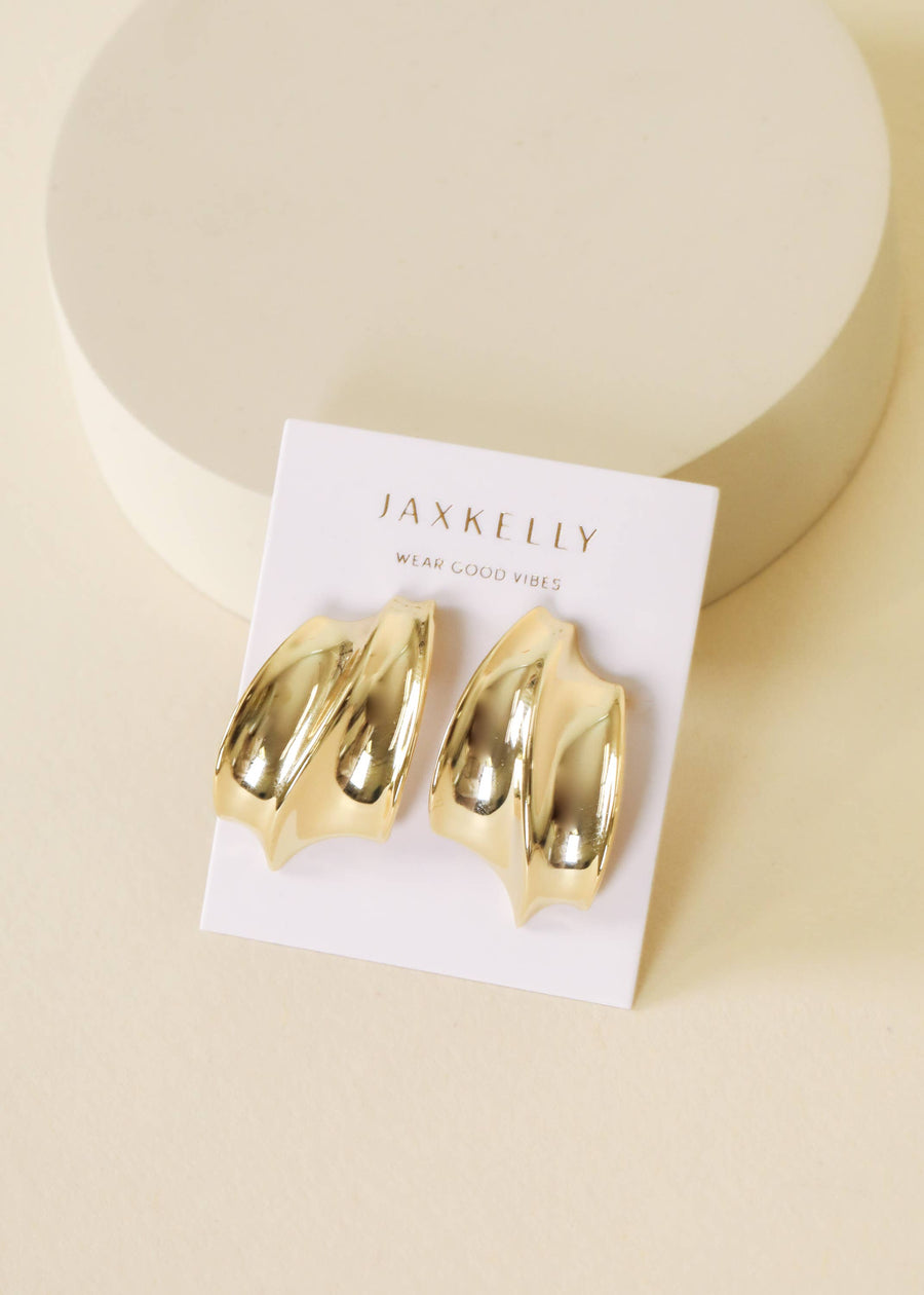 JaxKelly Earrings Bold Wave - Earring