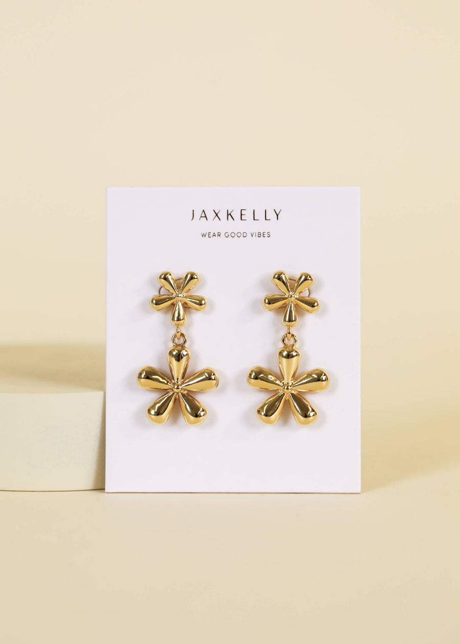 JaxKelly Earrings Double Daisy - Earring
