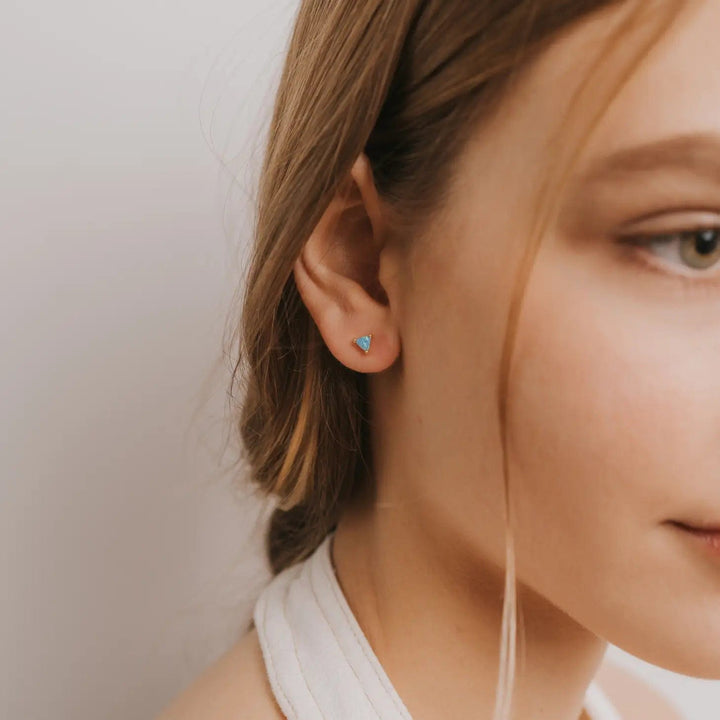 JaxKelly Earrings Mini Energy Gem - Fire Opal