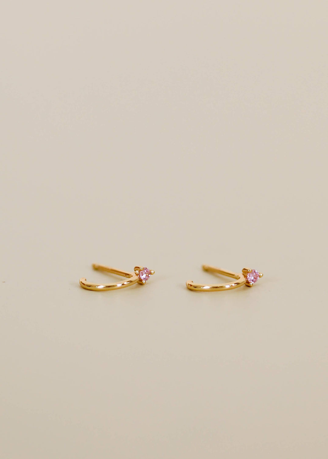 JaxKelly Earrings Open Mini Hoop Earring - Pink