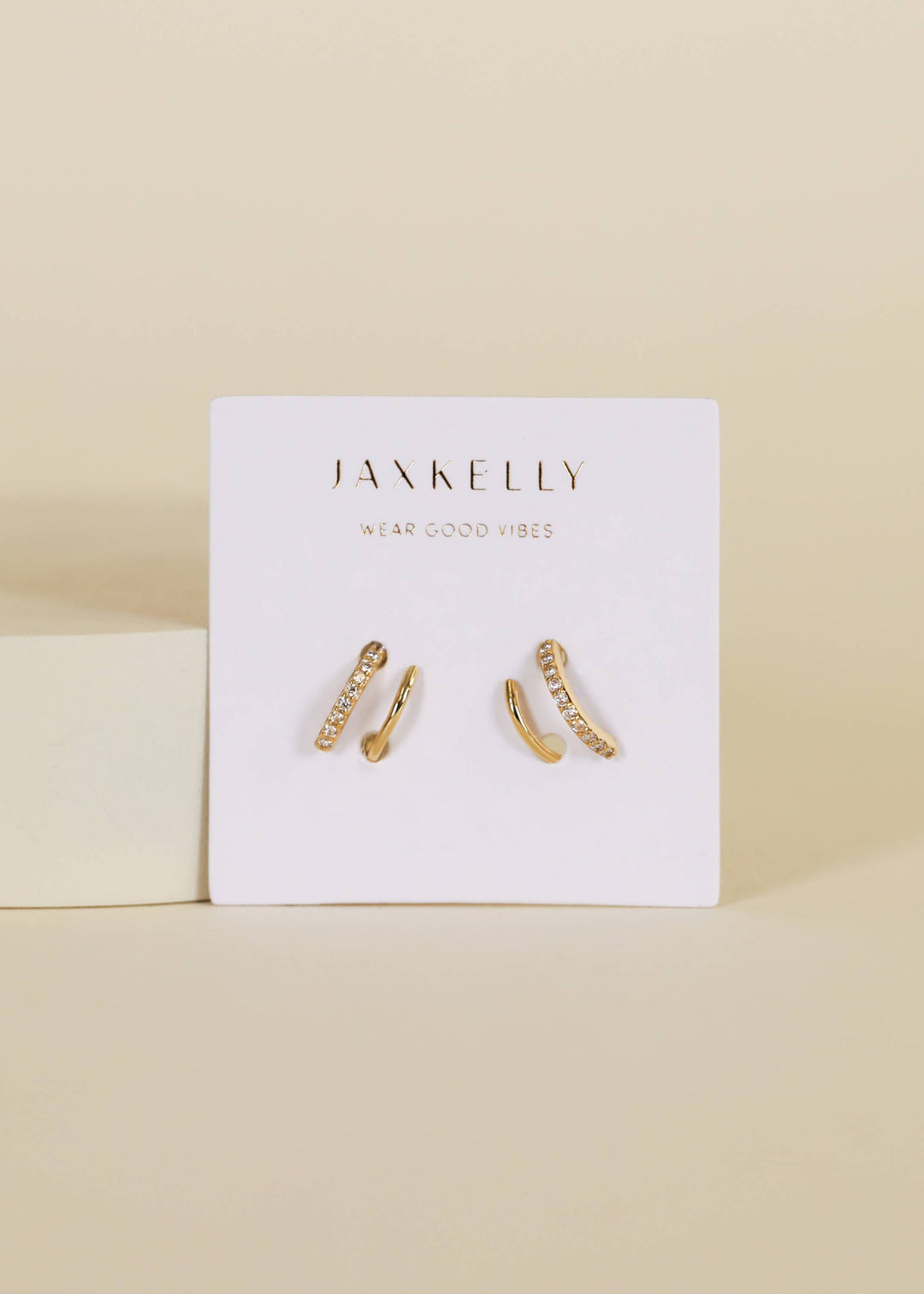 JaxKelly Earrings Pave Spiral - Earring