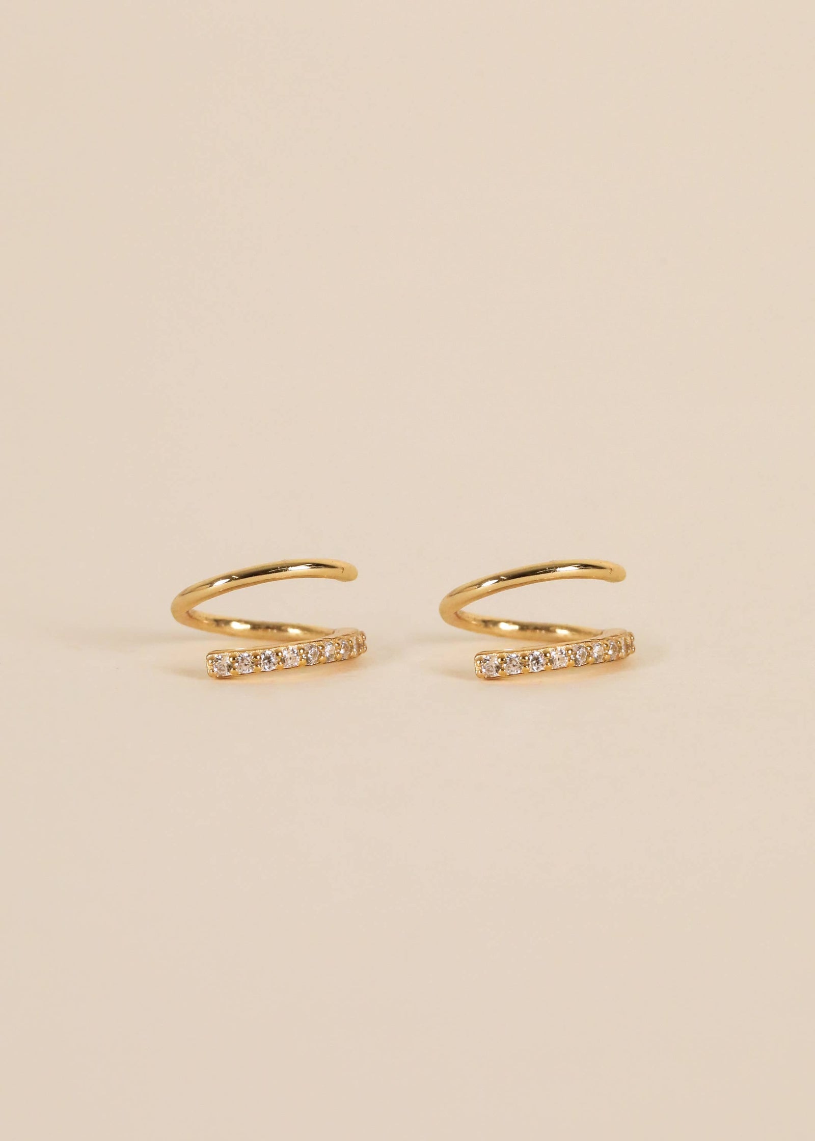 JaxKelly Earrings Pave Spiral - Earring