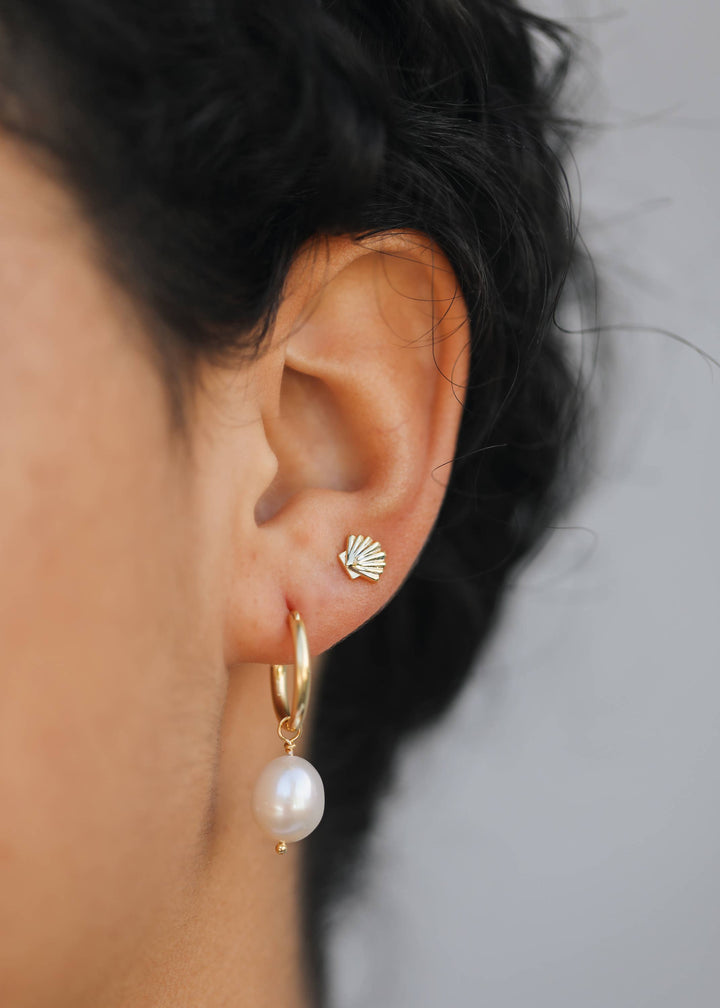 JaxKelly Earrings Pearl Drop - Gold Earrings