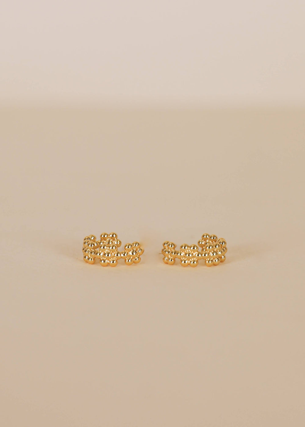 JaxKelly Earrings Petite Flower Hoop - 18k Gold Plated