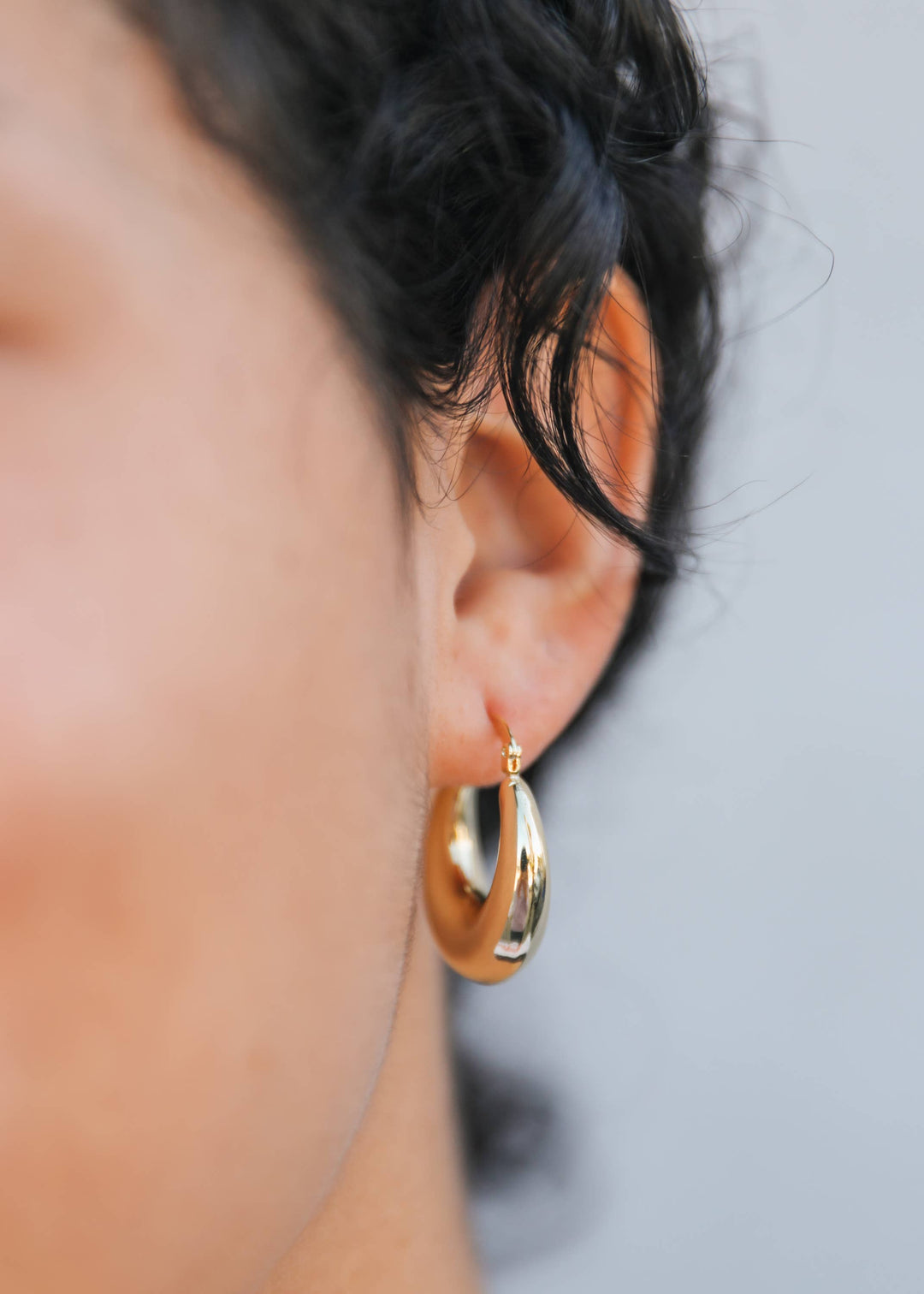 JaxKelly Earrings Sculptural Wide Hoop - Earring