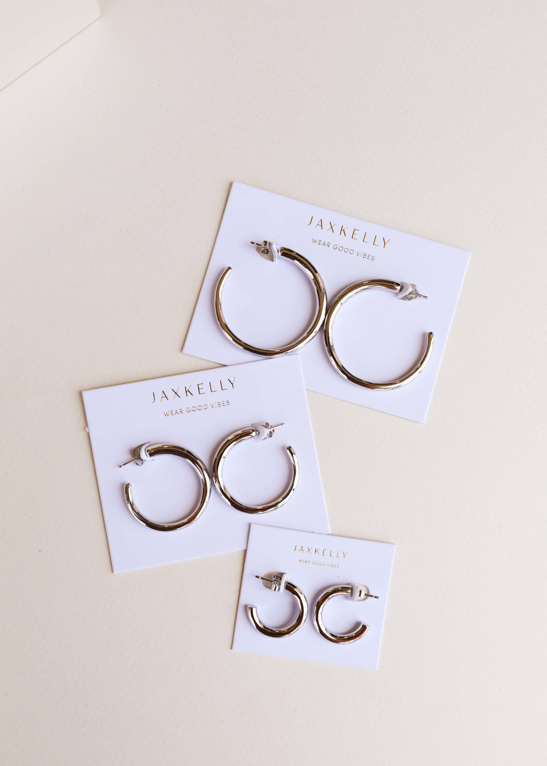 JaxKelly Earrings Silver Hoop - Smooth - Earrings