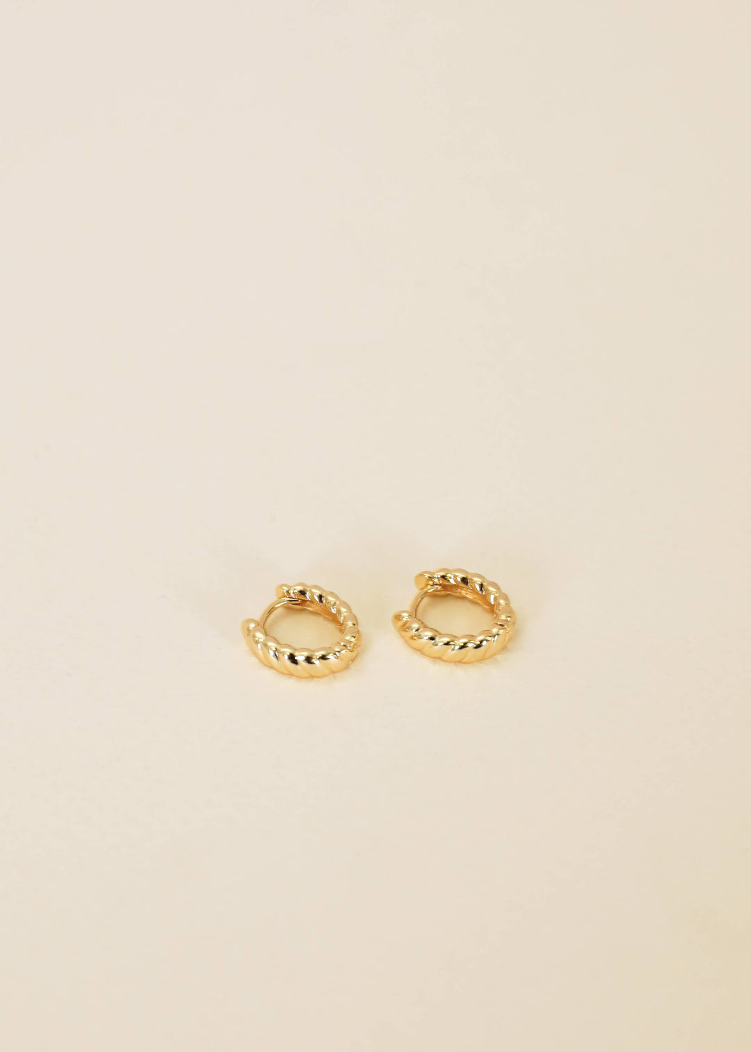 JaxKelly Earrings Small Channel Gold Hoop Earrings