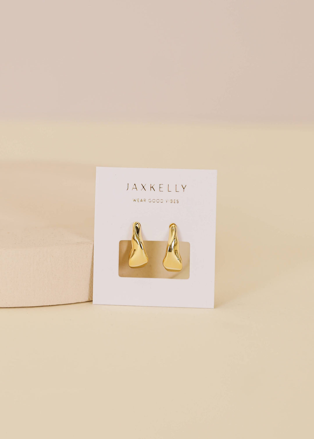 JaxKelly Earrings Small Ripple Gold Hoop Earrings