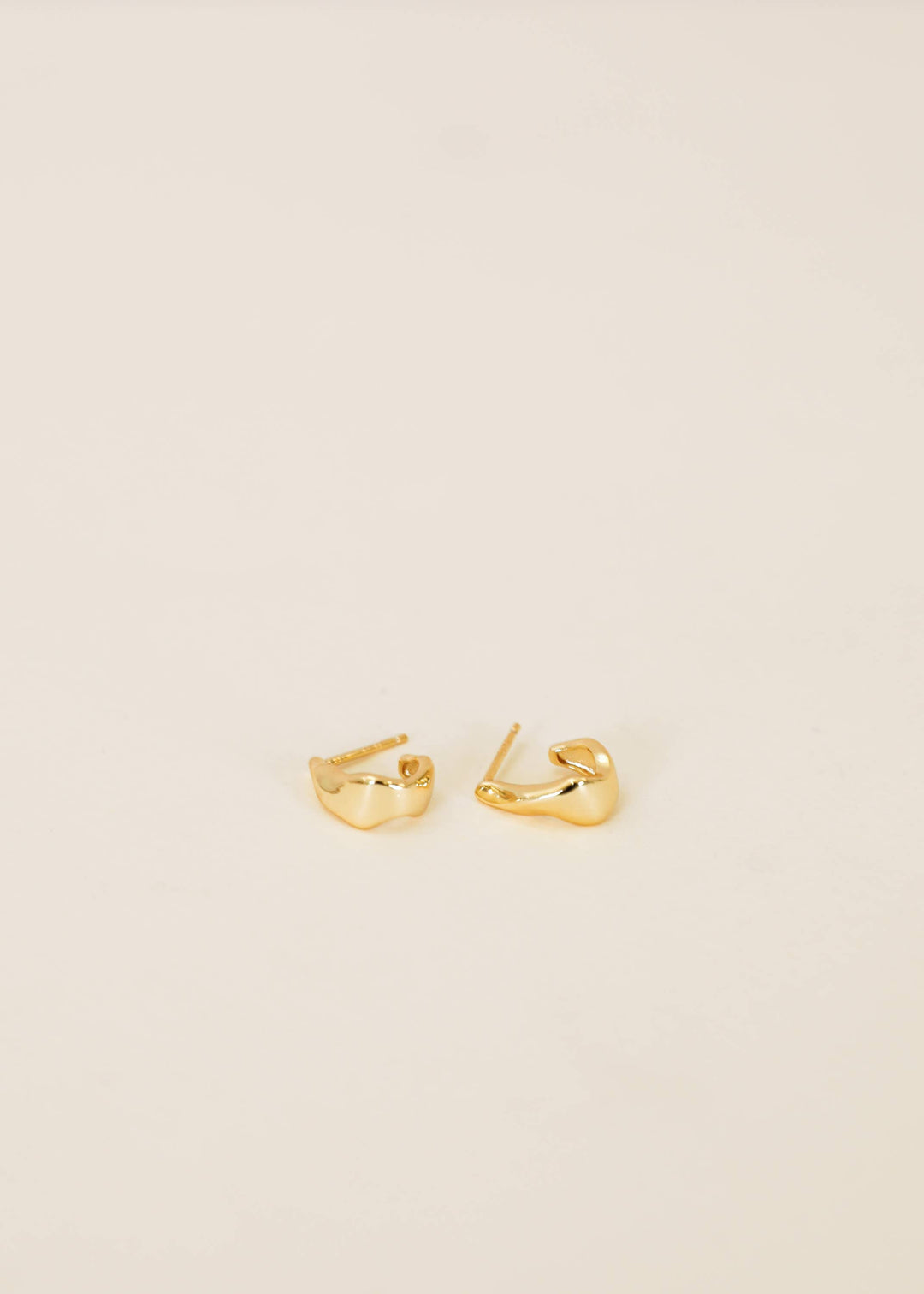 JaxKelly Earrings Small Ripple Gold Hoop Earrings