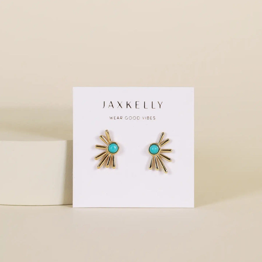 JaxKelly Earrings Sun Ray Turquoise Earrings