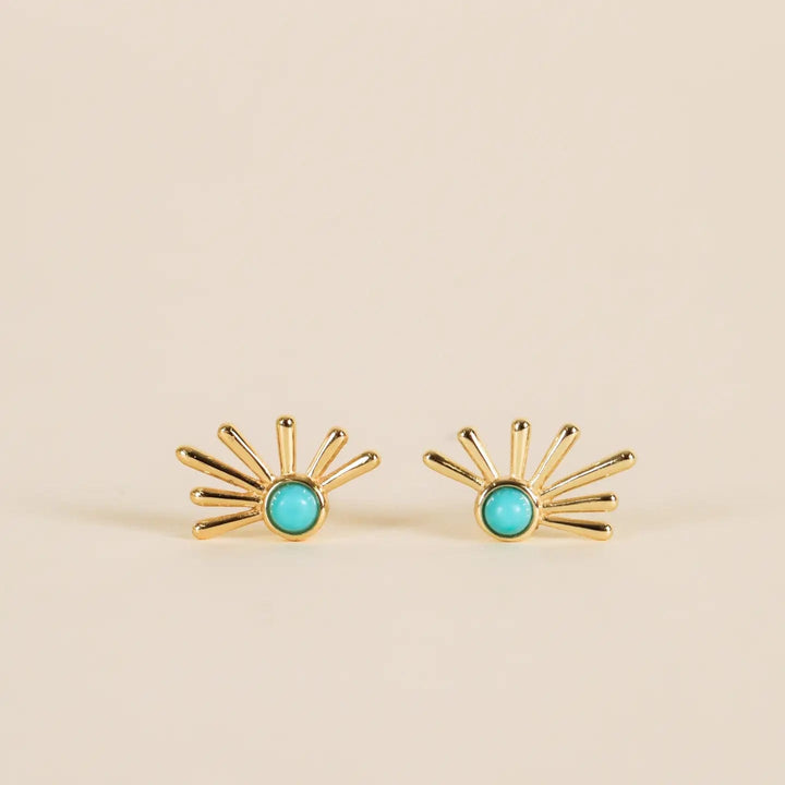 JaxKelly Earrings Sun Ray Turquoise Earrings