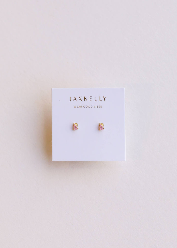JaxKelly Earrings Teardrop - Light Pink - Earring