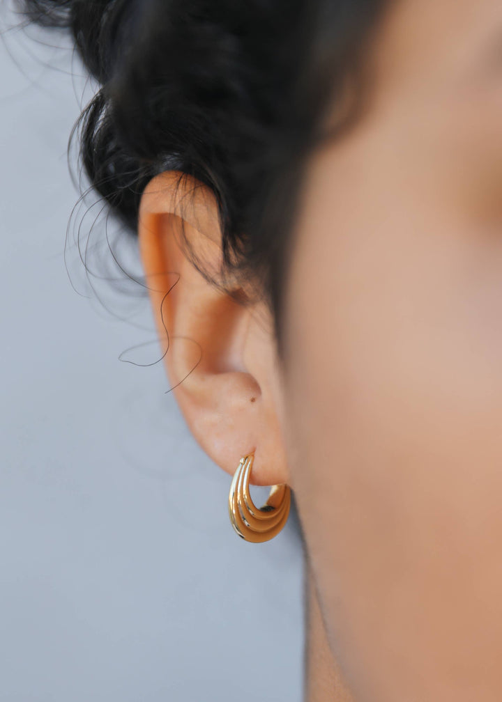 JaxKelly Earrings Triple Arch Hoop - Earring