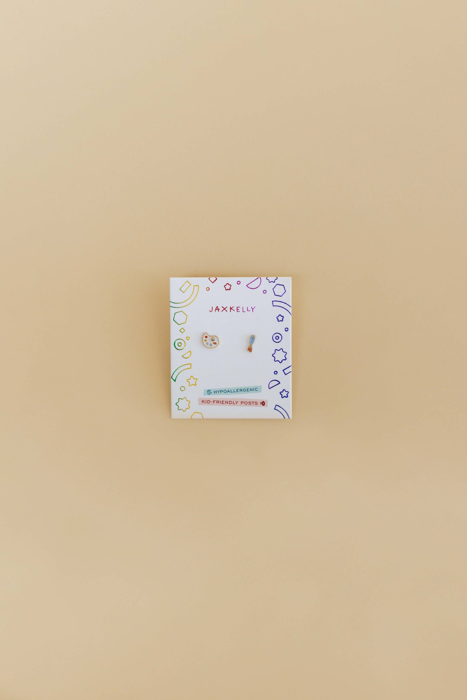 JaxKelly Fashion Artist Palette Enamel Flat Back Earrings
