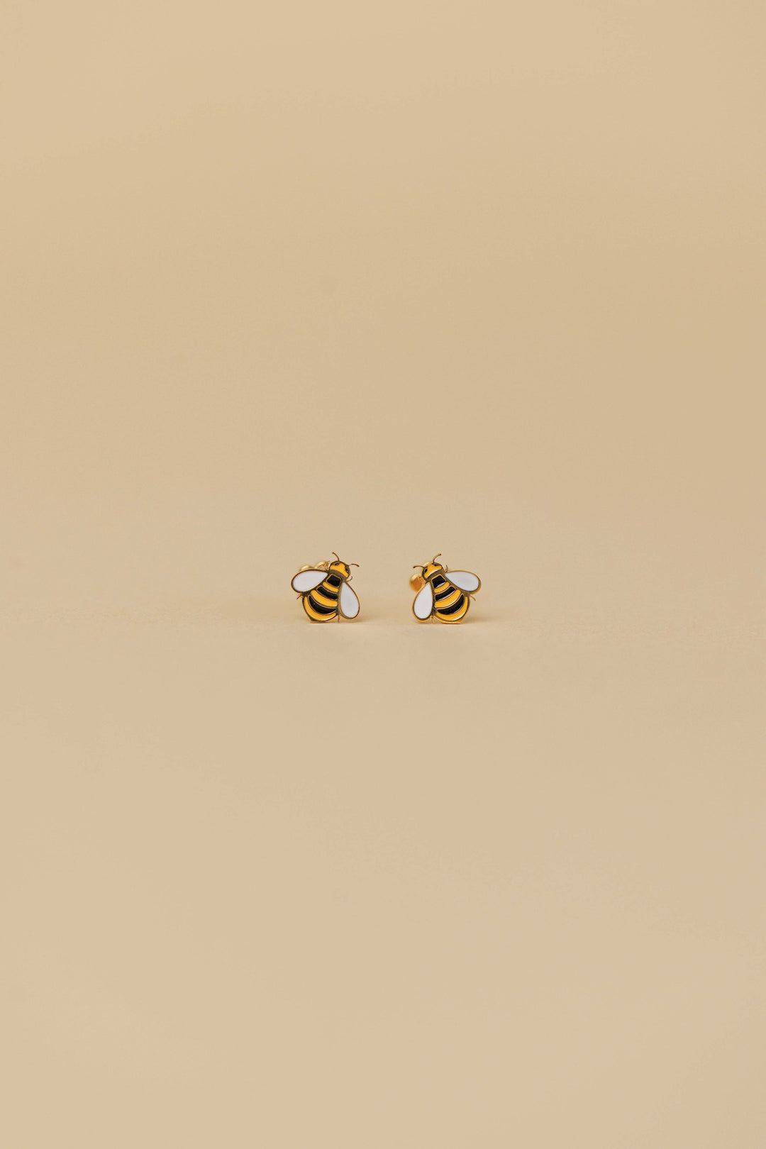 JaxKelly Fashion Bumble Bee Enamel Flat Back Kids Earrings