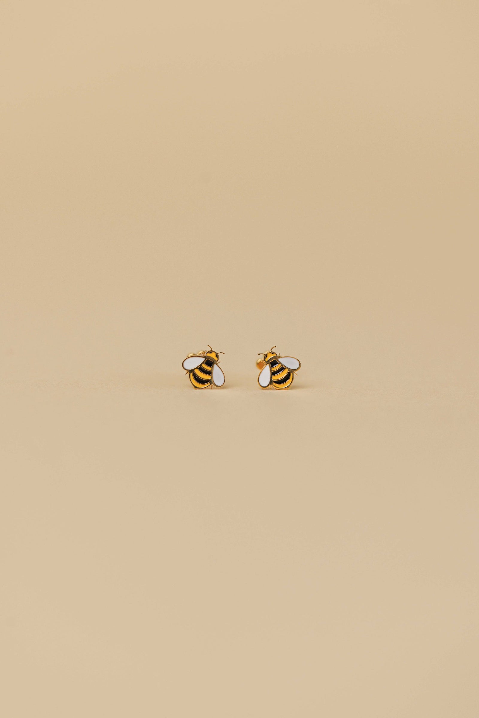 JaxKelly Fashion Bumble Bee Enamel Flat Back Kids Earrings
