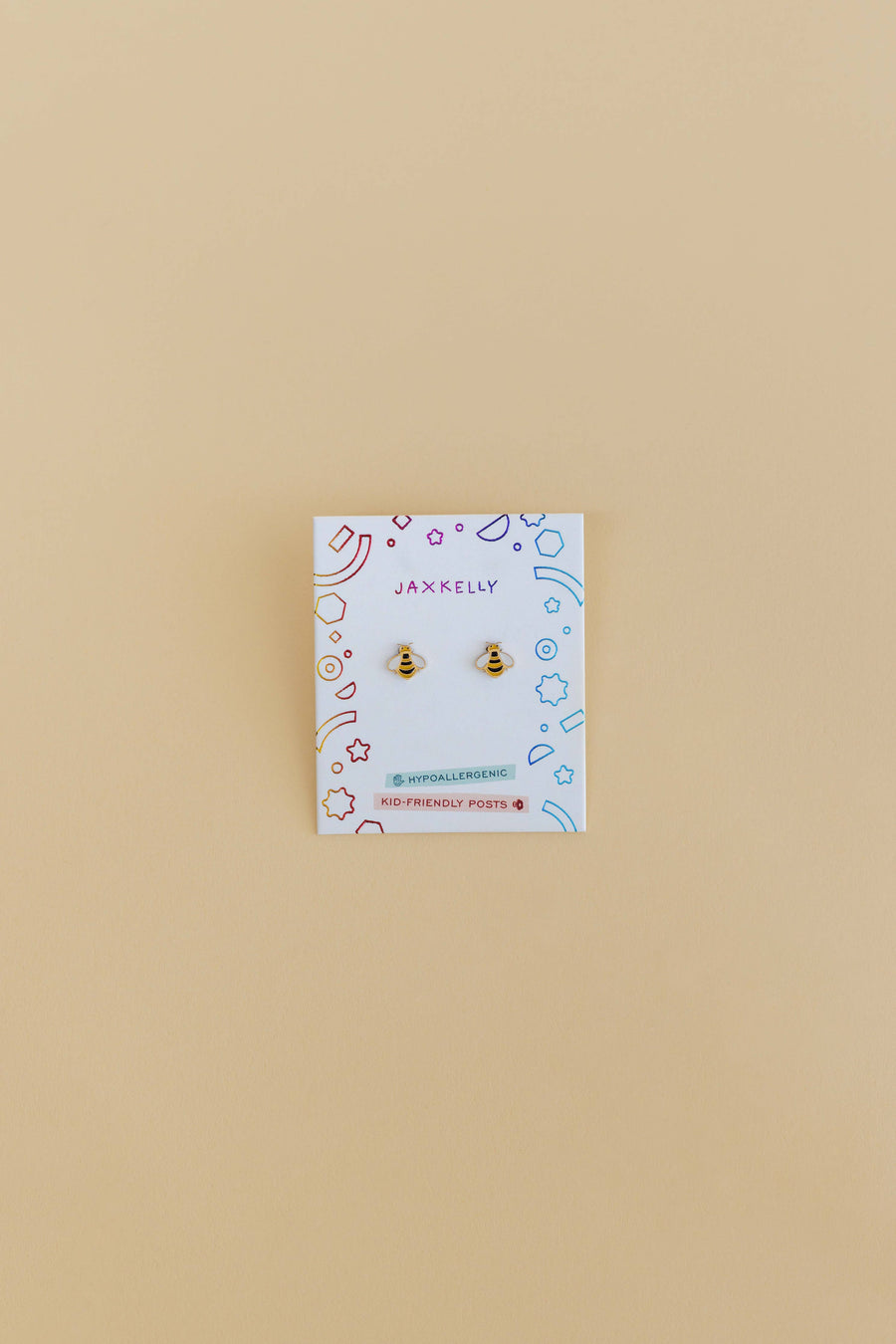 JaxKelly Fashion Bumble Bee Enamel Flat Back Kids Earrings