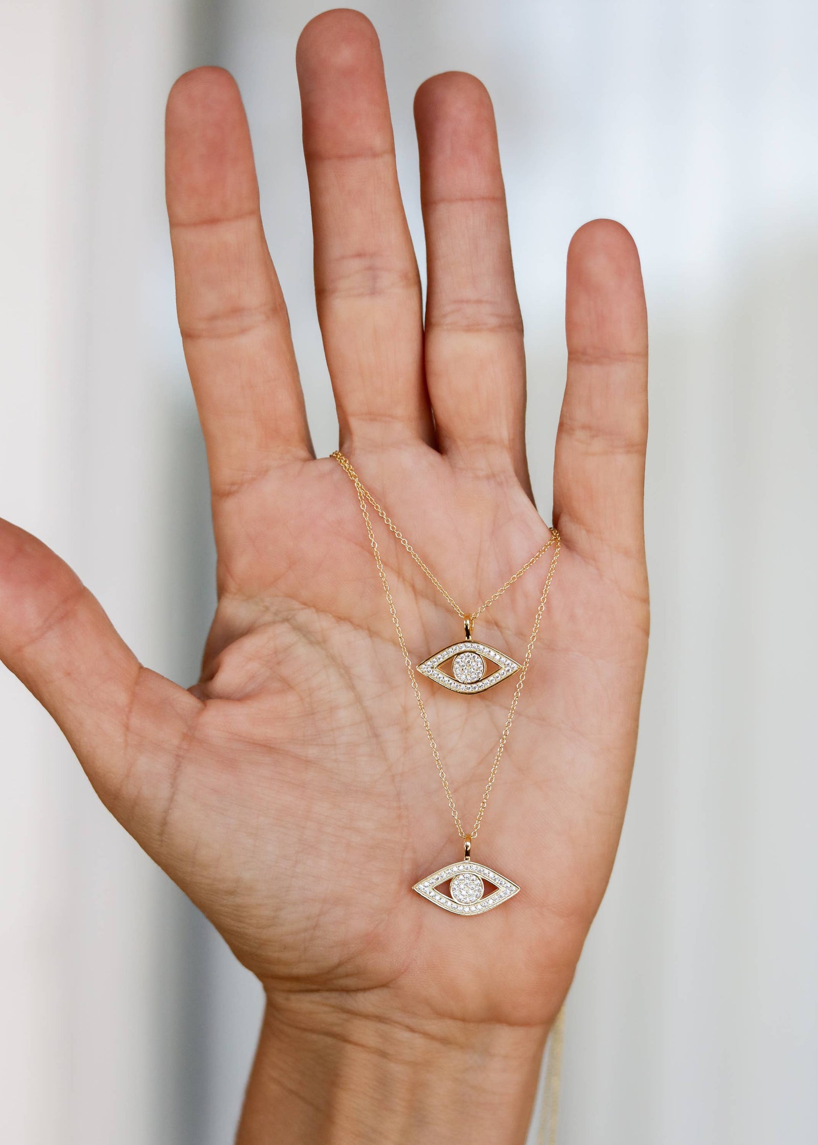 JaxKelly Fashion CZ Evil Eye Necklace