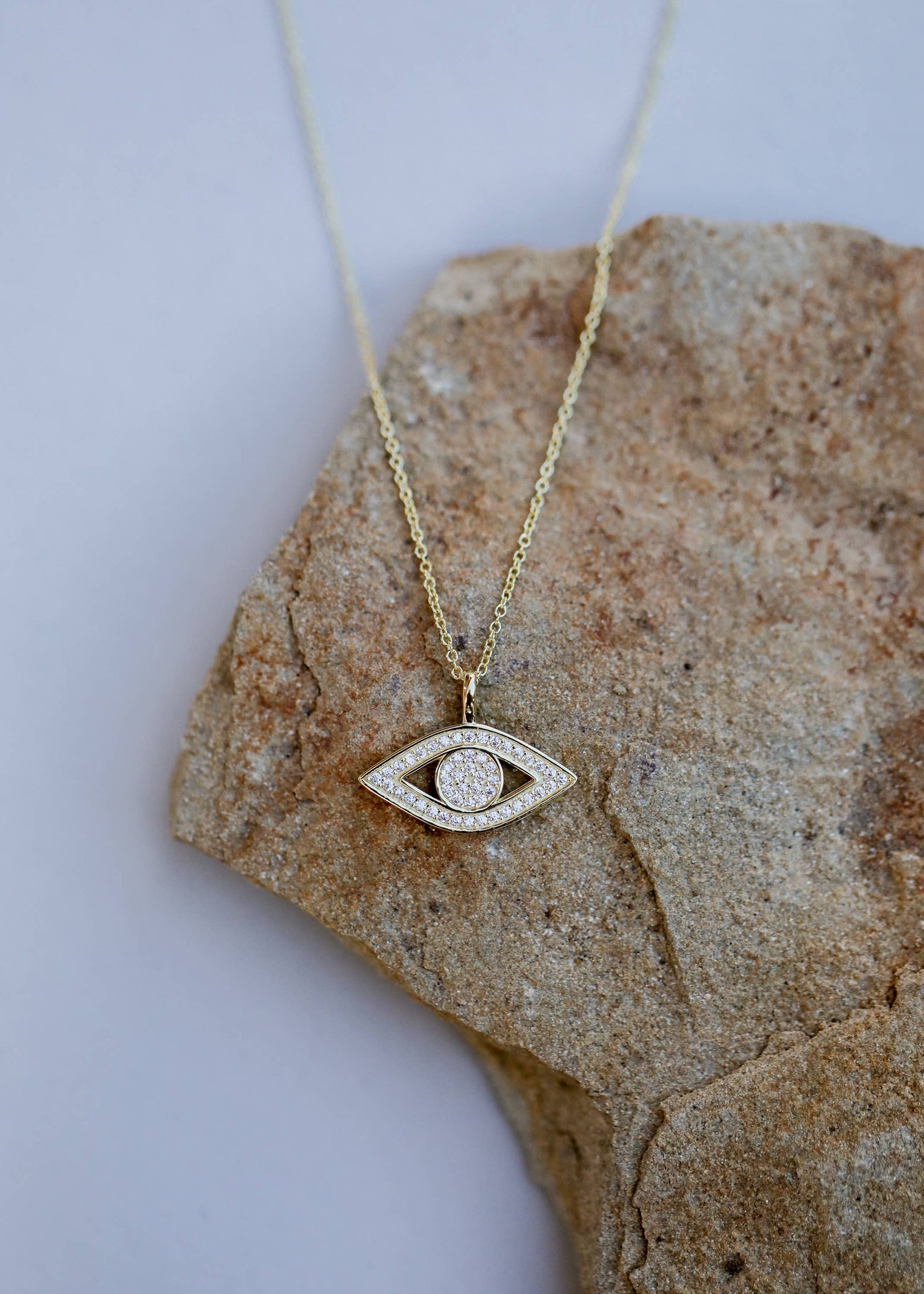 JaxKelly Fashion CZ Evil Eye Necklace